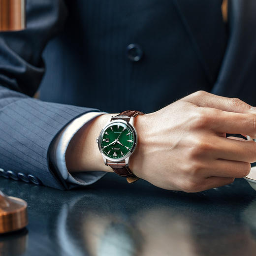 西铁城日本官方正品休闲简约复古钢带机械男表NK0001-25X 商品图6