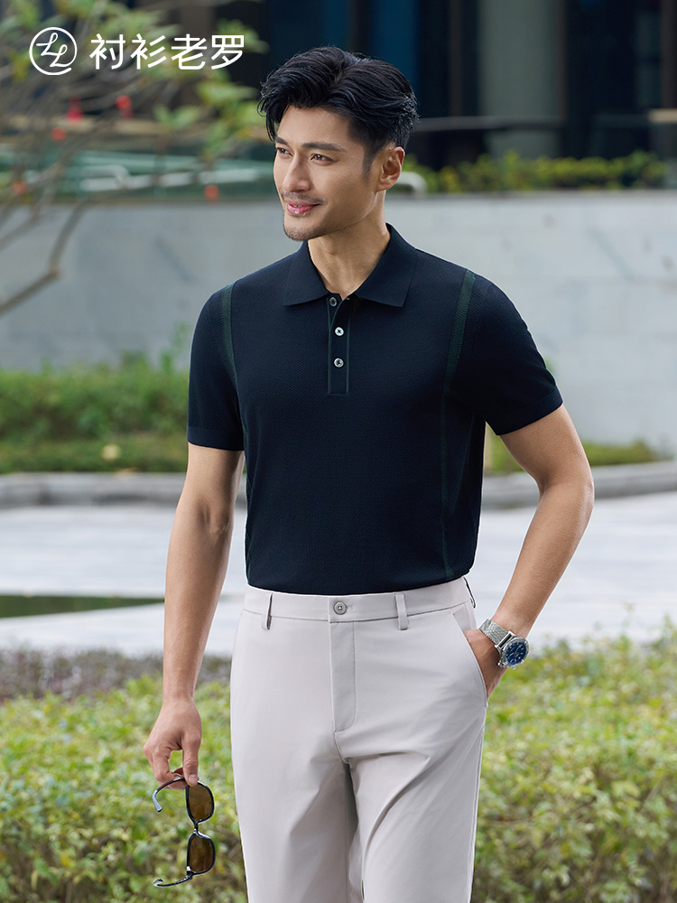 【大师37】26年新品桑蚕丝polo衫265D7P946S【门店同款】