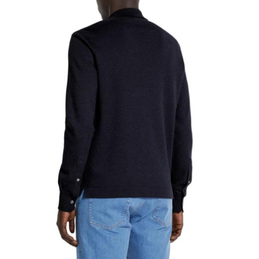 ZEGNA 杰尼亚 男士棉质长袖polo衫 蓝色 UE394A8 E739 B09 商品图3
