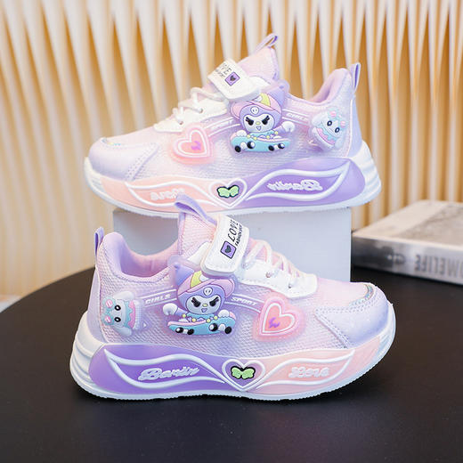 【柔软舒适❗透气内里】魔术贴设计，方便快捷，儿童鞋老爹春秋款女童皮面双网透气小女孩子休闲运动娃娃百搭。rg 商品图2