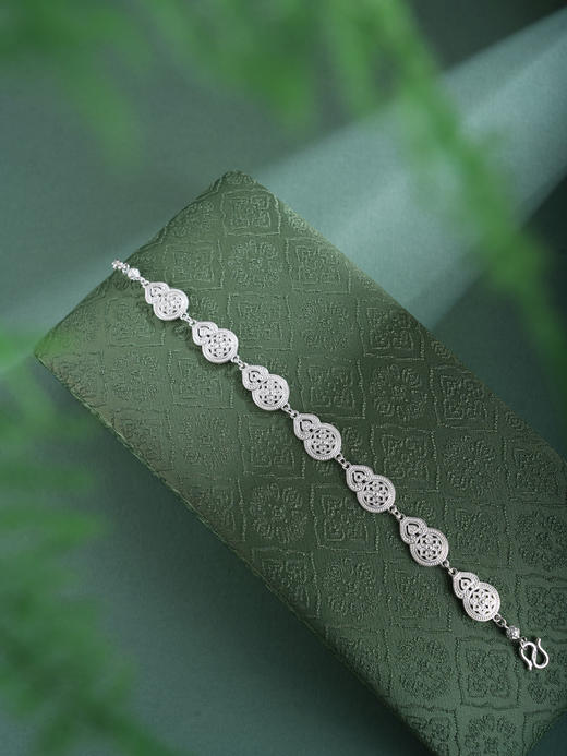 子佩集【福禄宝相】银S990手链【QFSL026】原创作品花丝珐琅彩宝相葫芦2602 商品图6