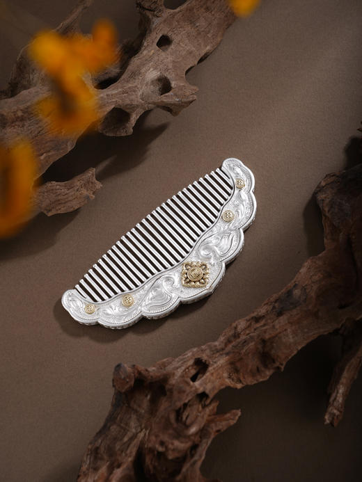 子佩集【凤舞如意】银S999梳子【HSSZ007】原创作品凤凰双色2602 商品图6