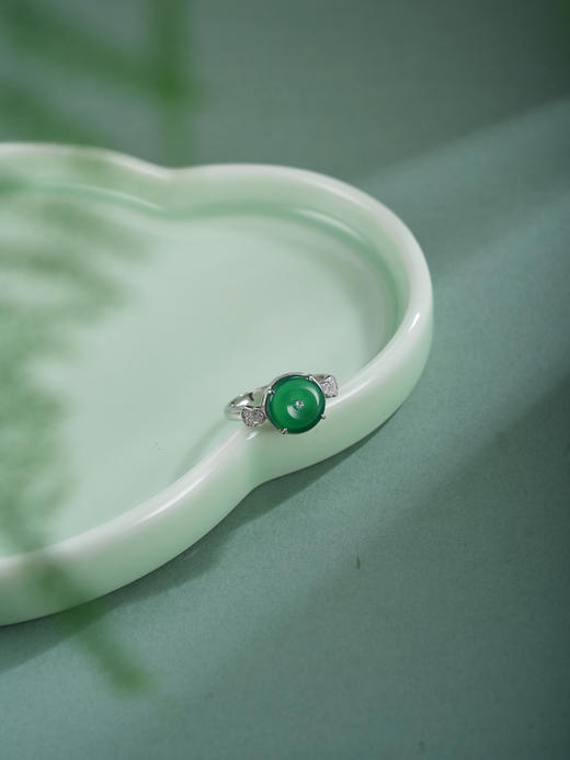 子佩集【福禄凝华】银S925戒指【JZ017477】绿玉髓平安扣葫芦2602 商品图2