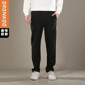 DRONKOO 2026 松紧腰右口袋织唛腰头贴布四面弹中厚休闲长裤