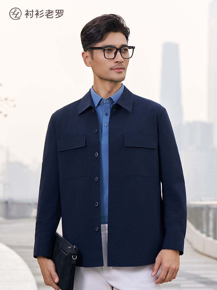 【星耀09】2026年春季商务休闲翻领夹克外套261X7J539N【5星推荐】[门店专款]