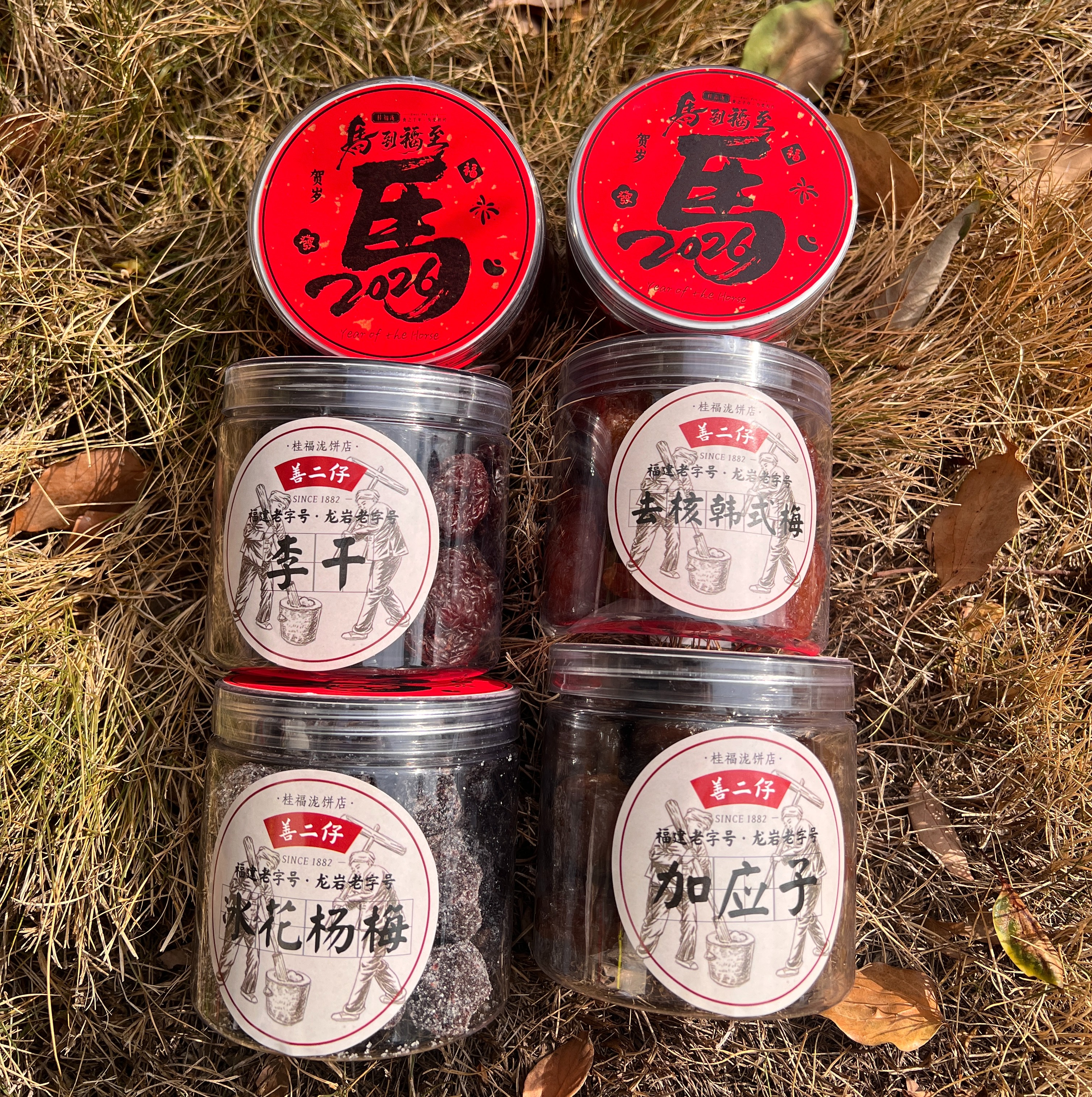 桂福泷老字号产品---善二仔系列【蜜饯】（李干，去核韩式梅、冰花杨梅、加应子）四选一