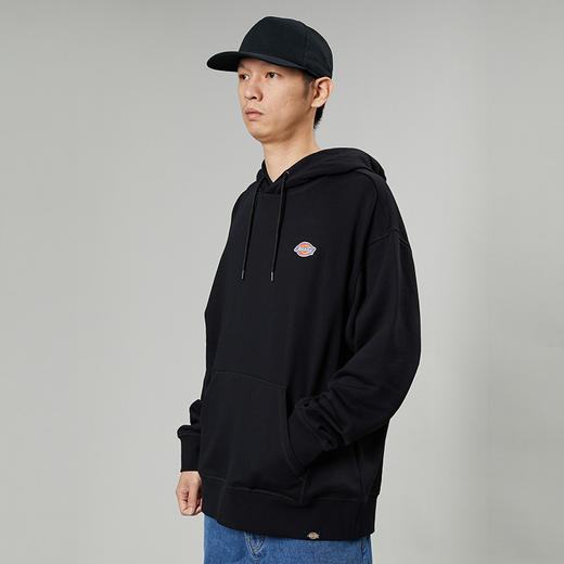 Dickieslogo贴布绣休闲连帽毛圈美式卫衣宽松 男女情侣连帽卫衣 DK013107 商品图3