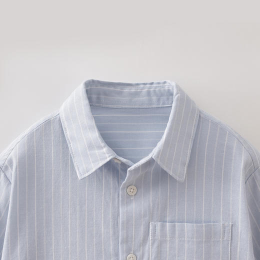 马克珍妮条纹定律 男童纯棉衬衫2026年春装新款560221 商品图3