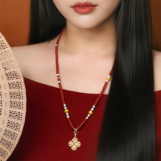 【新品首发】足金十字金刚杵挂坠吊坠 礼遇悦己女士礼物MEMORA诗普琳LP471101（线上专款） 商品图2