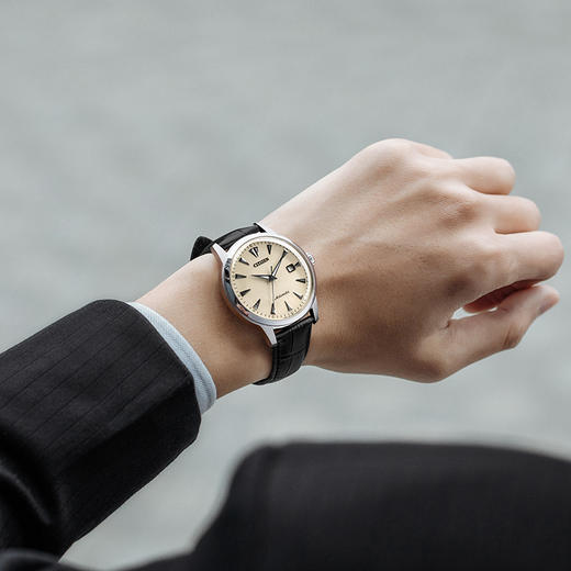 西铁城日本官方正品休闲简约复古钢带机械男表NK0001-17X 商品图3