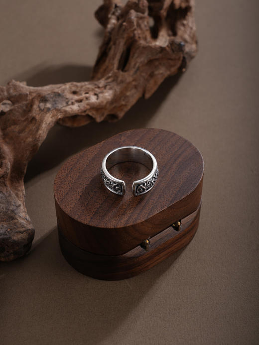 子佩集【无坚不摧】银S925戒指【CY706768】仿古祥云金刚杵2602 商品图4