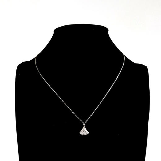 AU750白金时尚经典定制款扇子造型钻石吊坠项链44CM（长度可调节）080226NJS19 商品图6