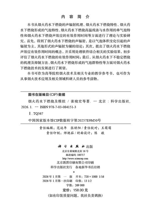 烟火药水下燃烧及模拟 商品图2