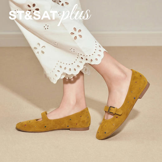 星期六26春新款彩钉镂空一字玛丽珍SSE1111067 商品图5