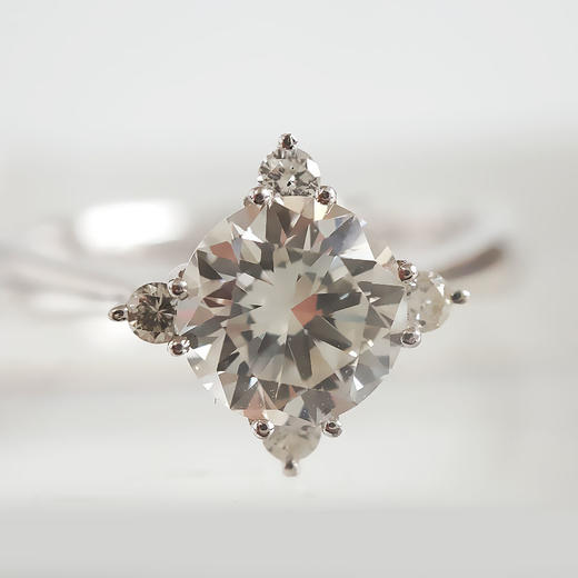 【天然正品】PT950铂金经典简约四爪款1.20克拉钻石戒指14号（戒圈可改）090226NJS26 商品图2