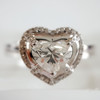 【天然正品】AU750白金简约时尚爱心造型四爪款1.01克拉钻石戒指14号（戒圈可改）090226NJS21 商品缩略图2