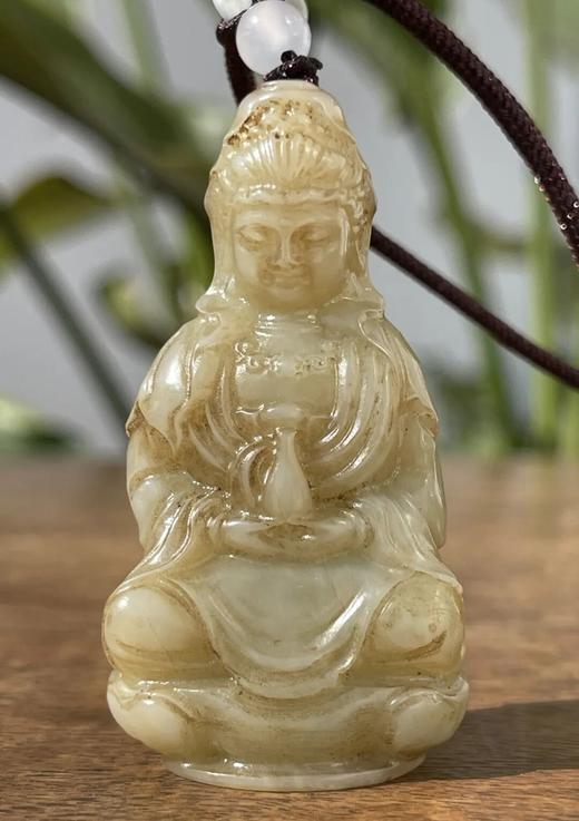 和田白玉雕观音坐像吊坠，顺丰包邮 商品图2