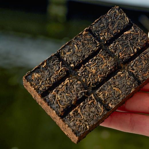 马上转运// 限定 19年老熟普 2007年谭梅九九茶砖 宣纸手工包装 商品图6