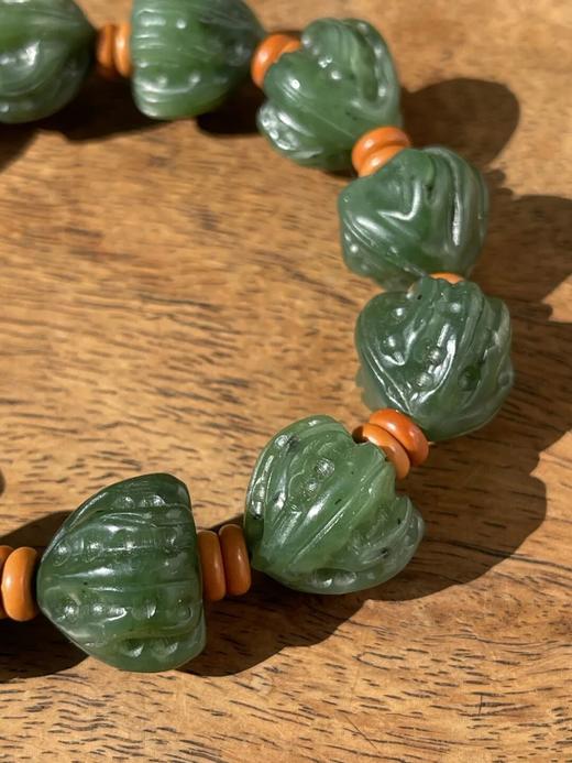 碧玉核桃形珠手链，顺丰包邮 商品图4