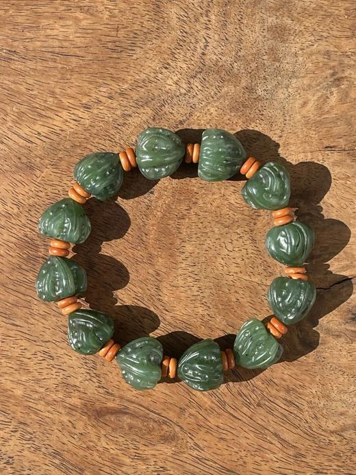 碧玉核桃形珠手链，顺丰包邮 商品图12