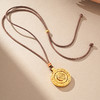 【沙金项链】敦煌小众镀金古法沙金转运罗盘吊坠 男女式古币项链 商品缩略图7