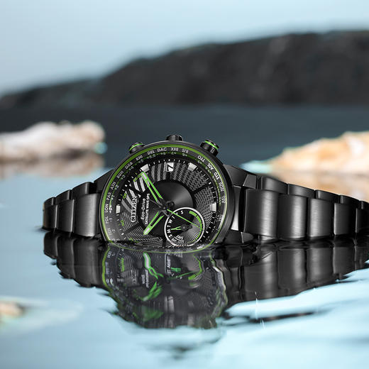 西铁城官方正品光动能卫星对时万年历不锈钢覆BIP防水男表CC3075-80E 商品图6