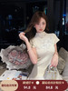 张心子【手工花】绝美独特立体花半高领针织衫短袖上衣 U2602045 商品缩略图0