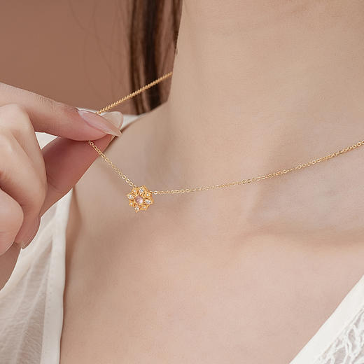 【如意宝莲碧玺项链】敦煌小众设计款莲花碧玺项链 新中式国风文创配饰 商品图12