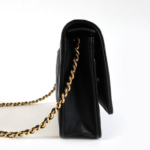 【98新闲置】CHANEL香奈儿AP0250 Y01864 C3906黑金荔枝纹WOC发财包链条包单肩包女士140226JJ01 商品图7