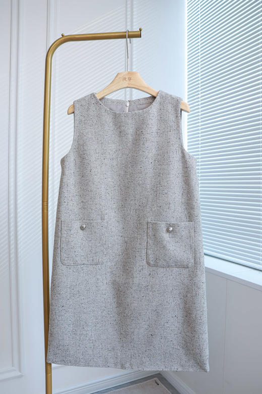 柏林画刊|英式点点花呢羊毛背心裙 商品图6