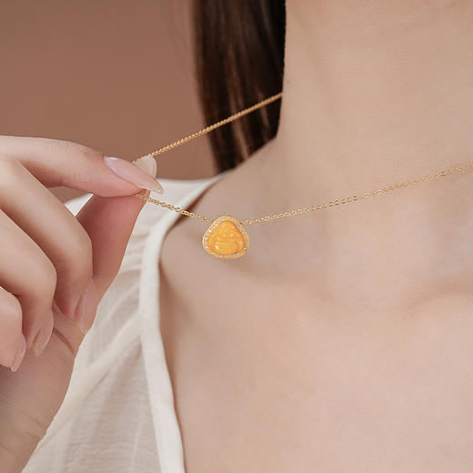 【蜜蜡佛公项链】敦煌福佑国风项链 新款蜜蜡佛公吊坠项链 商品图1