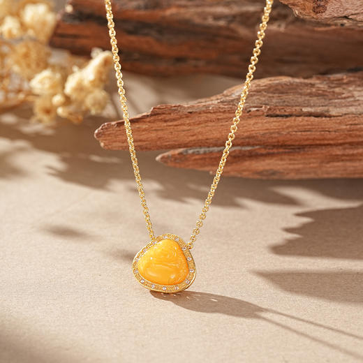 【蜜蜡佛公项链】敦煌福佑国风项链 新款蜜蜡佛公吊坠项链 商品图2