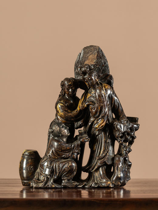 清	寿山石雕仕女人物摆件 商品图0