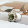 【天然正品】AU750收藏级白金豪镶钻镶GRS大证天然无烧蜜糖色5.02克拉金绿宝石猫眼戒指9.12*9.08*6.23MM（皆取最大值）14号120226NJS50 商品缩略图9