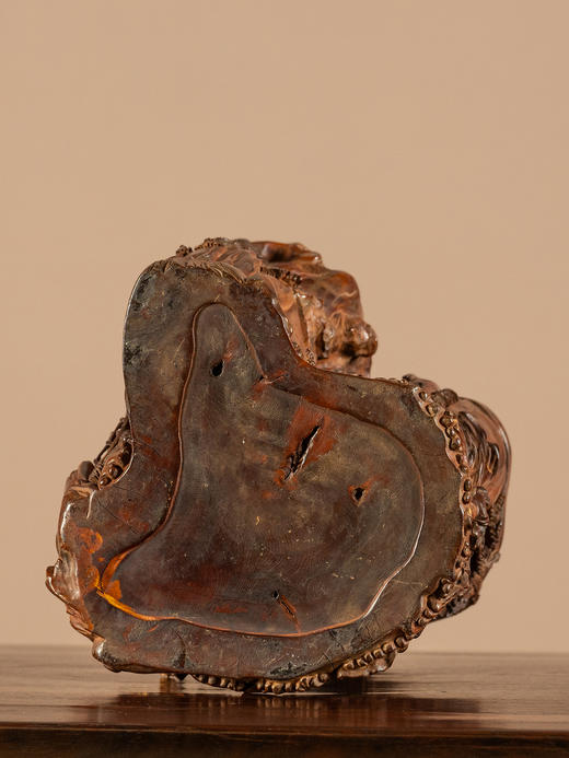 清	龙眼木满雕山水人物故事随形笔筒 商品图4