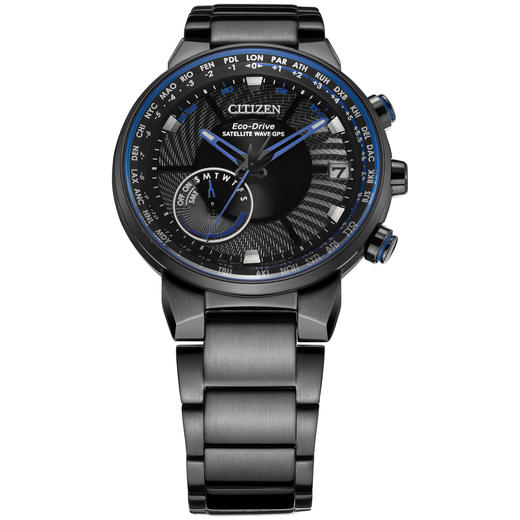 西铁城官方正品光动能卫星对时万年历不锈钢覆BIP防水男表CC3078-81E 商品图3