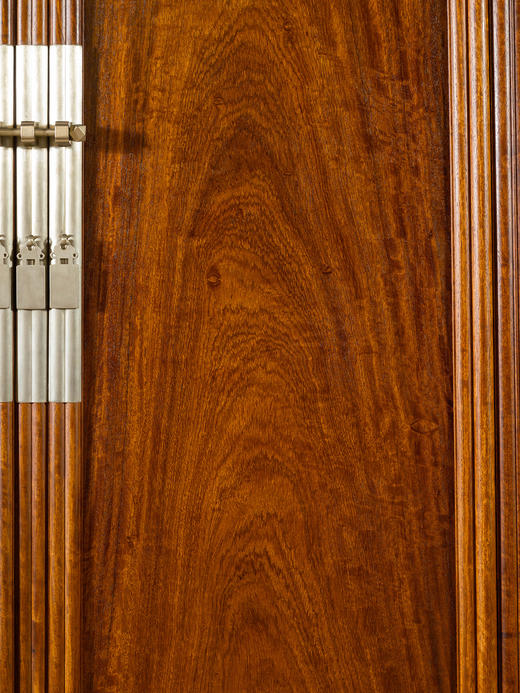 花梨木独板瓜棱腿圆角柜（一对） 商品图3