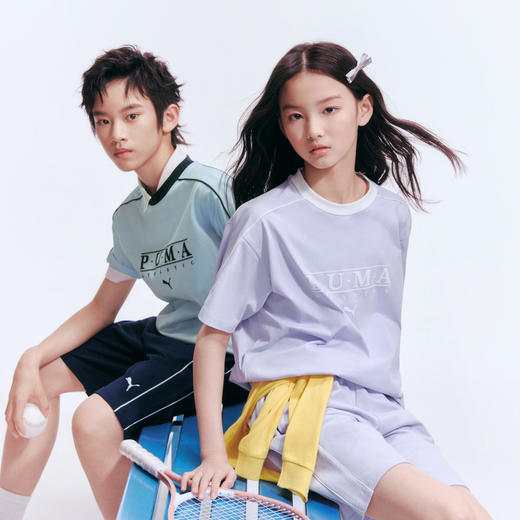 PUMA彪马童装2026夏季新款儿童短袖套装时髦运动风 商品图0