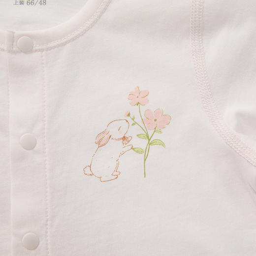 怡比自然萌语长袖开襟哈衣HY26SPN240梦幻粉/粉蓝59#-90# 商品图13