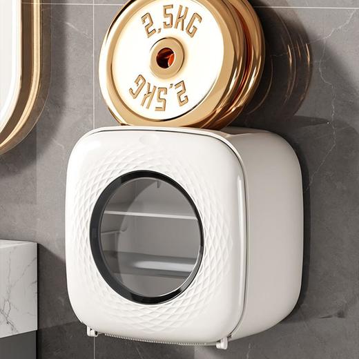 卫生间纸巾盒壁挂式厕所放抽纸卷纸筒洗手间浴室免打孔防水置物架 商品图3