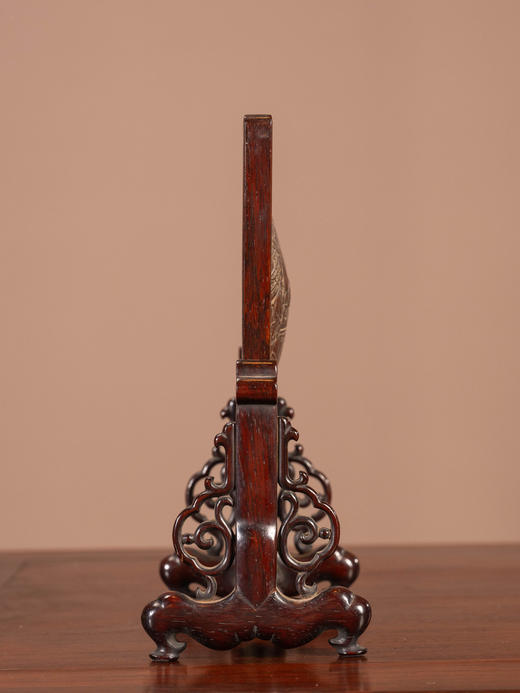 清	红木镶匏器雕文人雅集砚屏 商品图3