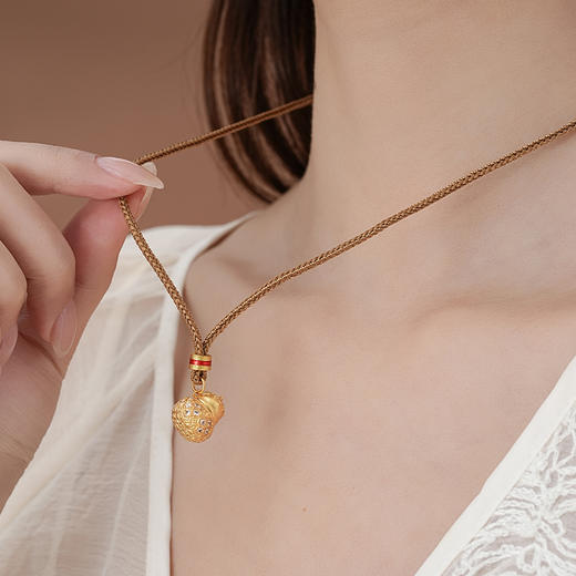 【招财进宝沙金葫芦项链】敦煌轻奢国风项链 新款葫芦吊坠设计款项链 商品图5