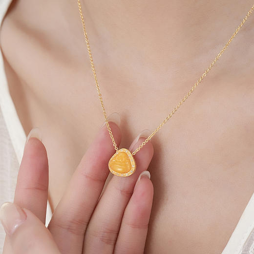 【蜜蜡佛公项链】敦煌福佑国风项链 新款蜜蜡佛公吊坠项链 商品图9