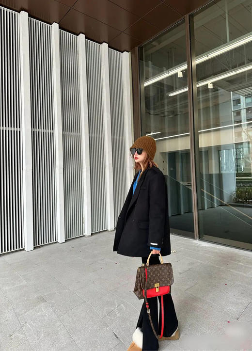 LV Marignan 老花拼红 锁头 邮差包 商品图2