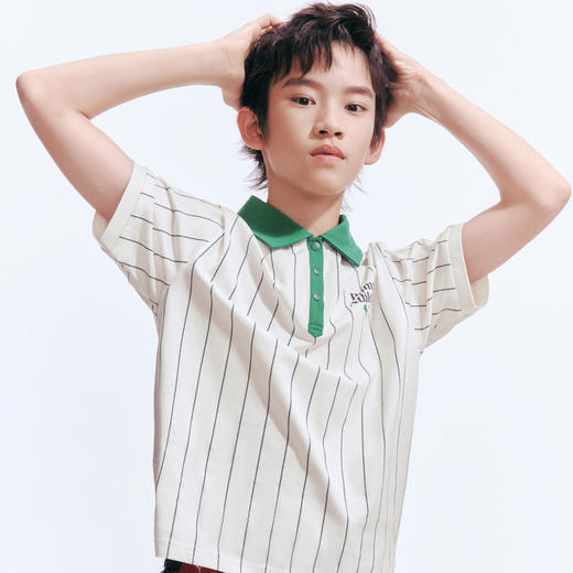 PUMA彪马童装2026夏季新款儿童短袖T恤条纹满印时髦出街 商品图3