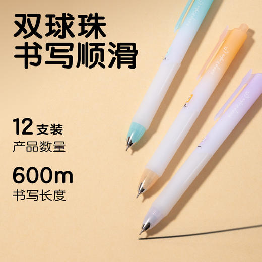 【速干油墨❗不易晕染，不脏手】得力按动中性笔0.5磨砂渐变三角高颜值黑笔轻奢高级感学生刷题笔。rg 商品图3