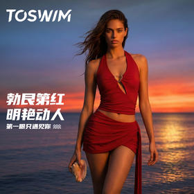 [情人节限定]TOSWIM泳衣泳装分体无袖裙式度假冲浪温泉拍照高级感女士2026年新款钟爱一生