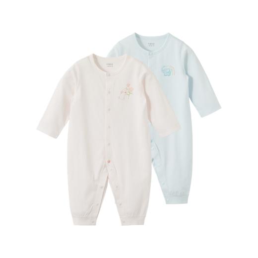 怡比自然萌语长袖开襟哈衣HY26SPN240梦幻粉/粉蓝59#-90# 商品图8