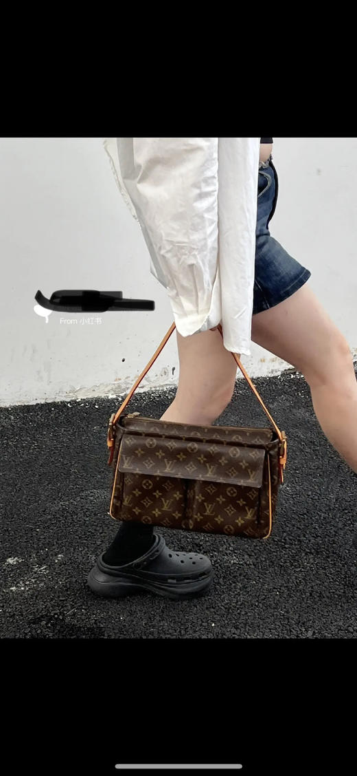Lv 中古 中号 老花 骆驼包 商品图3