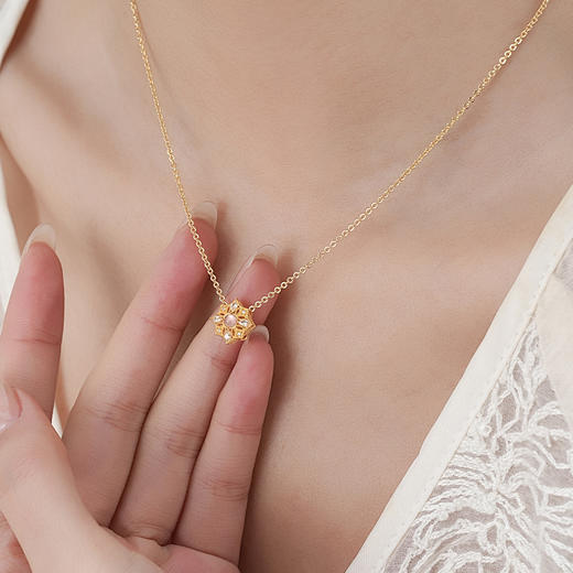 【如意宝莲碧玺项链】敦煌小众设计款莲花碧玺项链 新中式国风文创配饰 商品图5